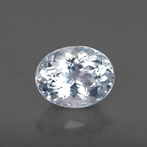 Aigue-marine bleue naturelle coupe ovale, 0,91 ct, VS-SI