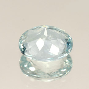Aigue-marine bleue naturelle coupe ovale, 0,76 ct, VS