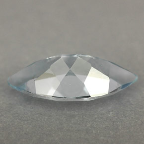 Aigue-marine bleue naturelle marquise, 1,40 ct, IF