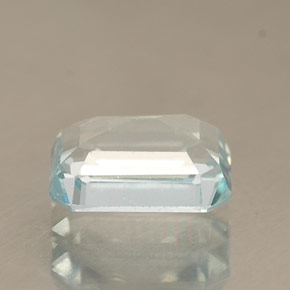 Aigue-marine bleue naturelle taille émeraude, 0,94 ct, VS