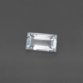 Aigue-marine bleue naturelle baguette, 0,73 ct, VS