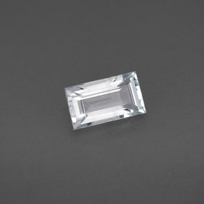 Aigue-marine bleue naturelle baguette, 0,73 ct, VS
