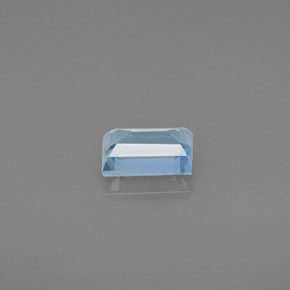 Aigue-marine bleue naturelle baguette, 0,55 ct, VS