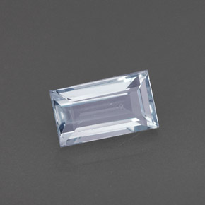 Aigue-marine bleu clair naturelle baquette, 0,81 ct, VVS-VS