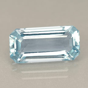Bleu vert Bleu clair naturelle Taille émeraude, 5.03 ct, VVS