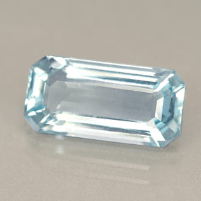 Bleu vert Bleu clair naturelle Taille émeraude, 5.03 ct, VVS