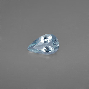 Aigue-marine bleue naturelle en forme de poire, 0,59 ct, VVS