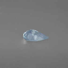Aigue-marine bleue naturelle en forme de poire, 0,59 ct, VVS