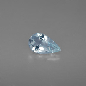 Aigue-marine bleue naturelle en forme de poire, 0,66 ct, VS