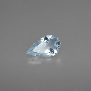 Aigue-marine bleue naturelle en forme de poire, 0,66 ct, VS