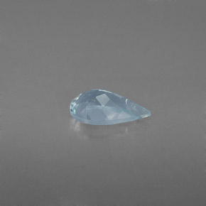 Aigue-marine bleue naturelle en forme de poire, 0,66 ct, VS