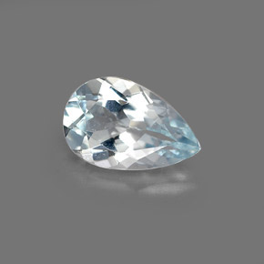 Aigue-marine bleue naturelle en forme de poire, 0,72 ct, VVS-VS