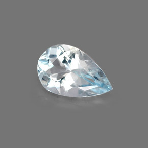 Aigue-marine bleue naturelle en forme de poire, 0,68 ct, VVS-VS