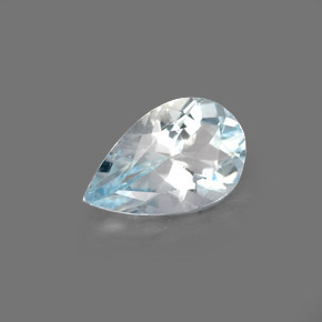 Aigue-marine bleue naturelle en forme de poire, 0,68 ct, VVS-VS