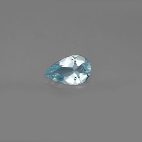 Aigue-marine bleue naturelle en forme de poire, 0,54 ct, VVS-VS