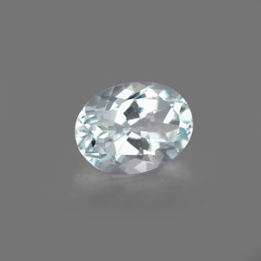Aigue-marine bleue naturelle coupe ovale, 1,27 ct, VVS