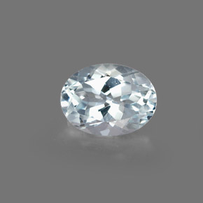 Aigue-marine bleue naturelle coupe ovale, 1,27 ct, VVS