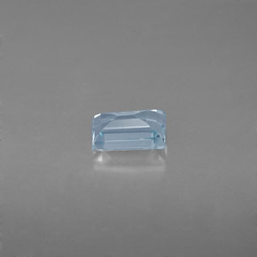 Aigue-marine bleue naturelle baguette, 0,56 ct, VVS-VS