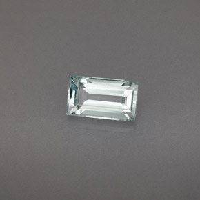 Aigue-marine bleue naturelle baguette, 0,66 ct, VS