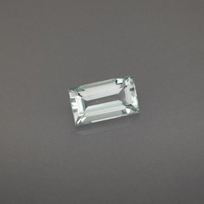 Aigue-marine bleue naturelle baguette, 0,66 ct, VS