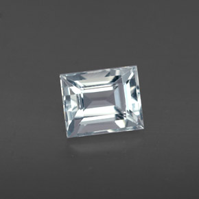 Aigue-marine bleue naturelle baguette, 0,84 ct, VS