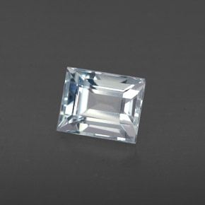 Aigue-marine bleue naturelle baguette, 0,84 ct, VS