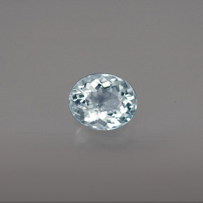 Aigue-marine bleue naturelle coupe ovale, 0,61 ct, VS