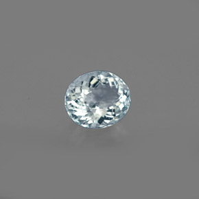 Aigue-marine bleue naturelle coupe ovale, 0,61 ct, VS