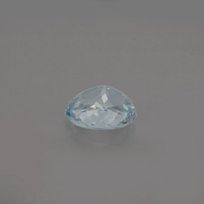 Aigue-marine bleue naturelle coupe ovale, 0,61 ct, VS