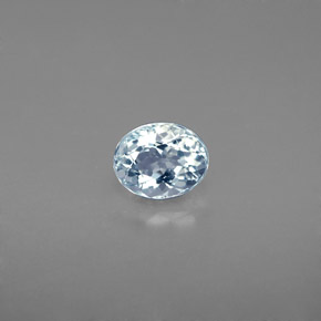 Aigue-marine vert naturelle coupe ovale, 0,68 ct, VVS