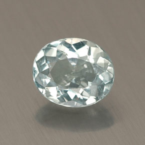 Aigue-marine bleue naturelle coupe ovale, 0,60 ct, VVS-VS