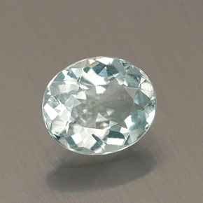 Aigue-marine bleue naturelle coupe ovale, 0,60 ct, VVS-VS