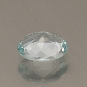 Aigue-marine bleue naturelle coupe ovale, 0,60 ct, VVS-VS