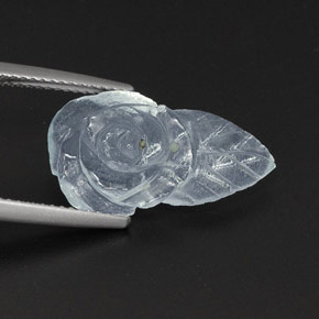 Aigue-marine bleue naturelle forme fantaisie, 5,65 ct, transparent