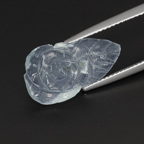 Aigue-marine bleue naturelle forme fantaisie, 5,65 ct, transparent