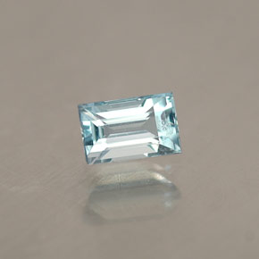 Aigue-marine bleue naturelle baguette, 0,30 ct, VVS
