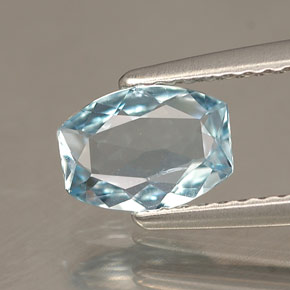 Aigue-marine bleue naturelle forme fantaisie, 0,62 ct, VVS-VS