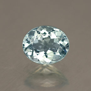 Aigue-marine bleue naturelle coupe ovale, 0,69 ct, VVS-VS