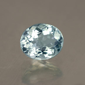Aigue-marine bleue naturelle coupe ovale, 0,69 ct, VVS-VS