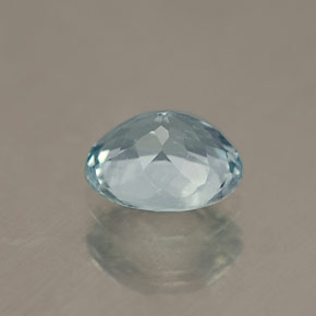 Aigue-marine bleue naturelle coupe ovale, 0,69 ct, VVS-VS