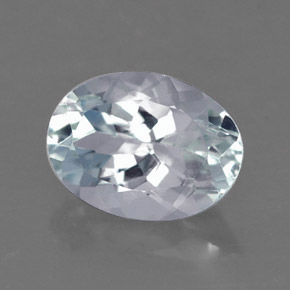 Aigue-marine bleue naturelle coupe ovale, 1,08 ct, VVS