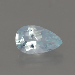 Aigue-marine bleue naturelle en forme de poire, 0,87 ct, VVS