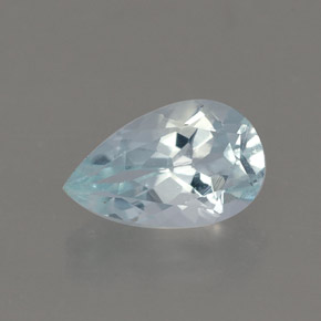 Aigue-marine bleue naturelle en forme de poire, 0,87 ct, VVS