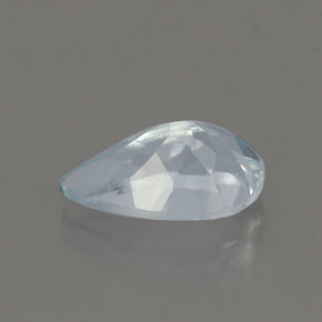 Aigue-marine bleue naturelle en forme de poire, 0,87 ct, VVS
