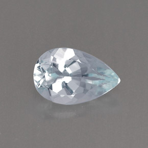 Aigue-marine bleue naturelle en forme de poire, 0,73 ct, IF