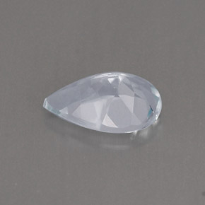 Aigue-marine bleue naturelle en forme de poire, 0,73 ct, IF
