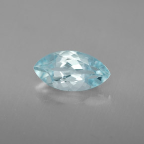Aigue-marine bleue naturelle marquise, 1,12 ct, VVS-VS