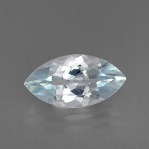 Aigue-marine bleue naturelle marquise, 0,96 ct, IF