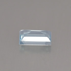 Aigue-marine bleue naturelle baguette, 0,43 ct, VS