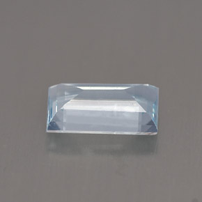 Aigue-marine bleue naturelle baguette, 0,63 ct, VS